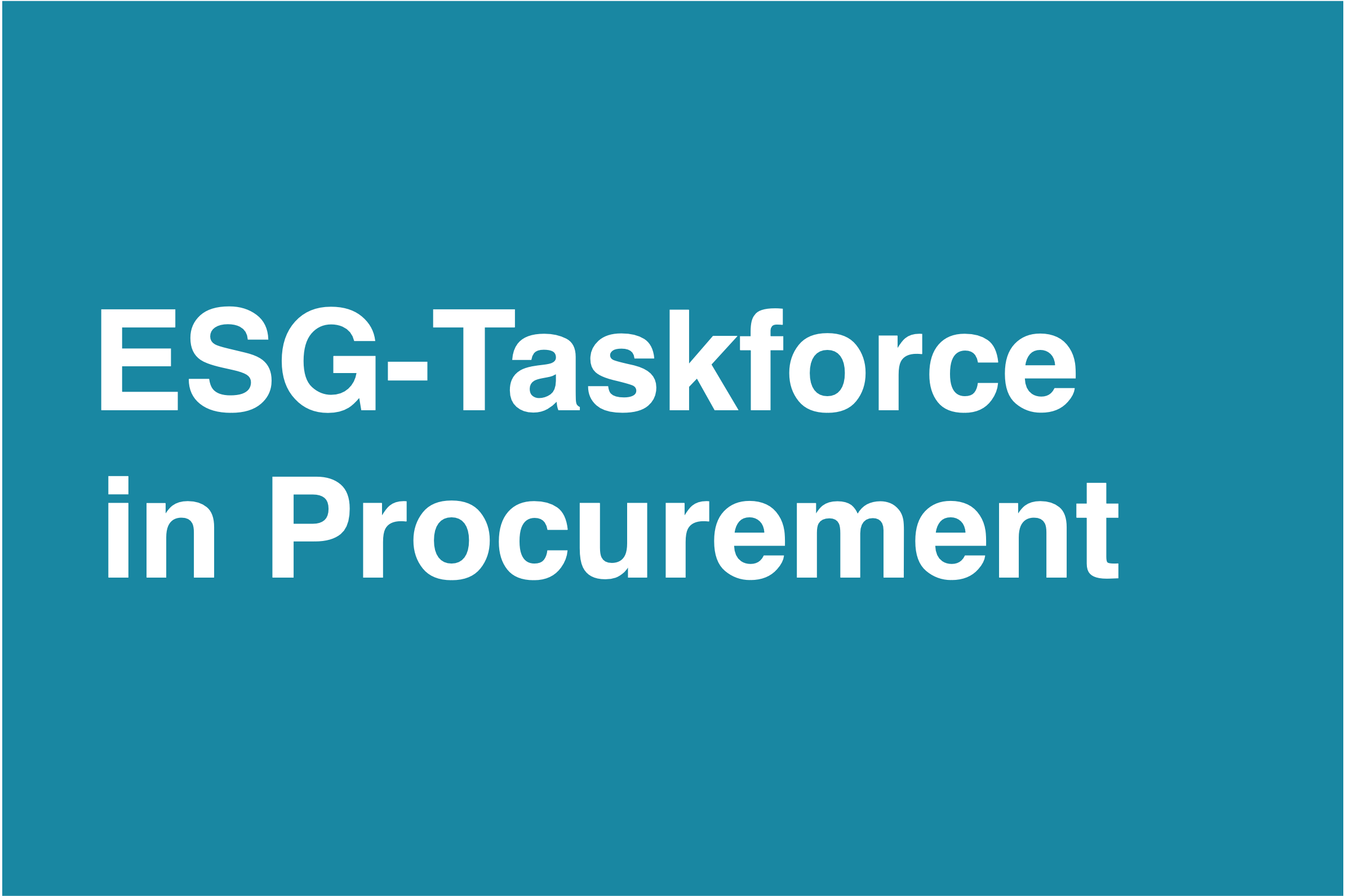 Read more about the article ESG-Taskforce in Procurement